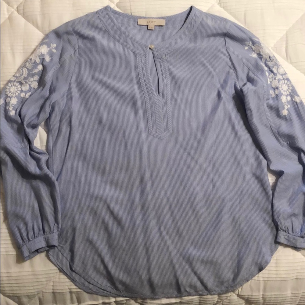 Loft blouse with floral embroidery